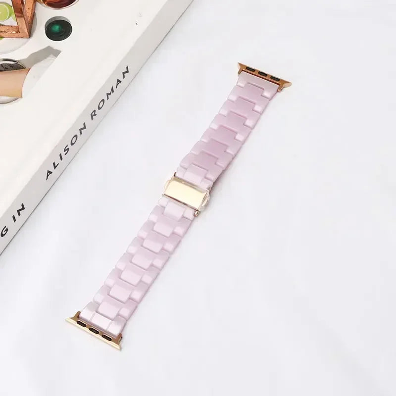 Bracelet de remplacement pour Apple Watch en résine violet