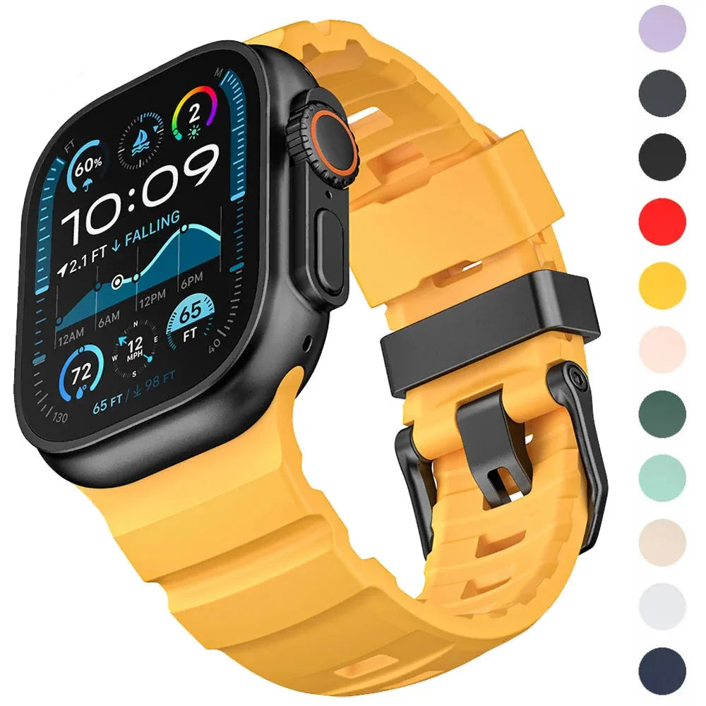 Bracelet de remplacement pour Apple Watch en silicone épais