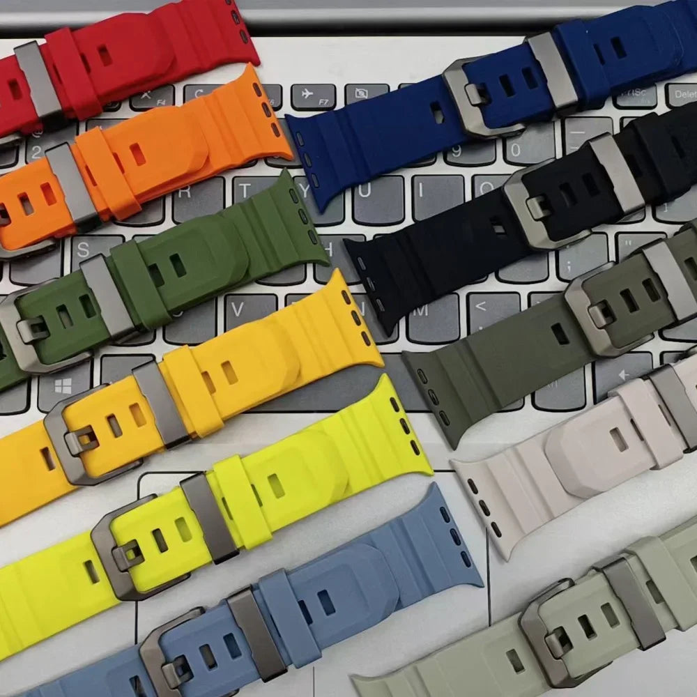 Bracelet de remplacement pour Apple Watch en silicone épais