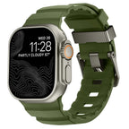 Bracelet de remplacement pour Apple Watch en silicone épais vert