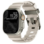 Bracelet de remplacement pour Apple Watch en silicone épais blanc
