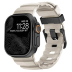 Bracelet de remplacement pour Apple Watch en silicone épais blanc