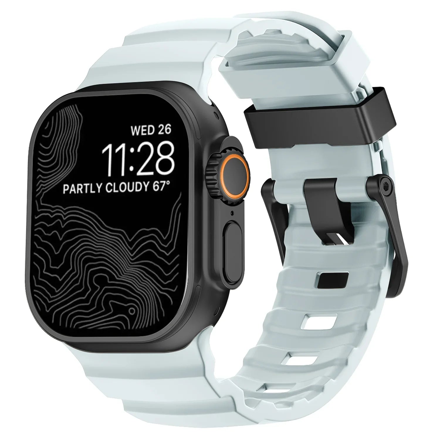 Bracelet de remplacement pour Apple Watch en silicone épais bleu