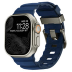 Bracelet de remplacement pour Apple Watch en silicone épais bleu