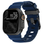 Bracelet de remplacement pour Apple Watch en silicone épais bleu nuit