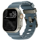Bracelet de remplacement pour Apple Watch en silicone épais bleu