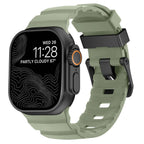 Bracelet de remplacement pour Apple Watch en silicone épais vert