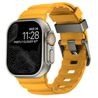 Bracelet de remplacement pour Apple Watch en silicone épais jaune