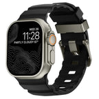 Bracelet de remplacement pour Apple Watch en silicone épais noir