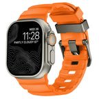 Bracelet de remplacement pour Apple Watch en silicone épais orange