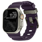 Bracelet de remplacement pour Apple Watch en silicone épais violet