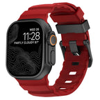 Bracelet de remplacement pour Apple Watch en silicone épais rouge