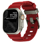 Bracelet de remplacement pour Apple Watch en silicone épais rouge