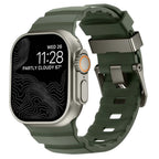 Bracelet de remplacement pour Apple Watch en silicone épais vert
