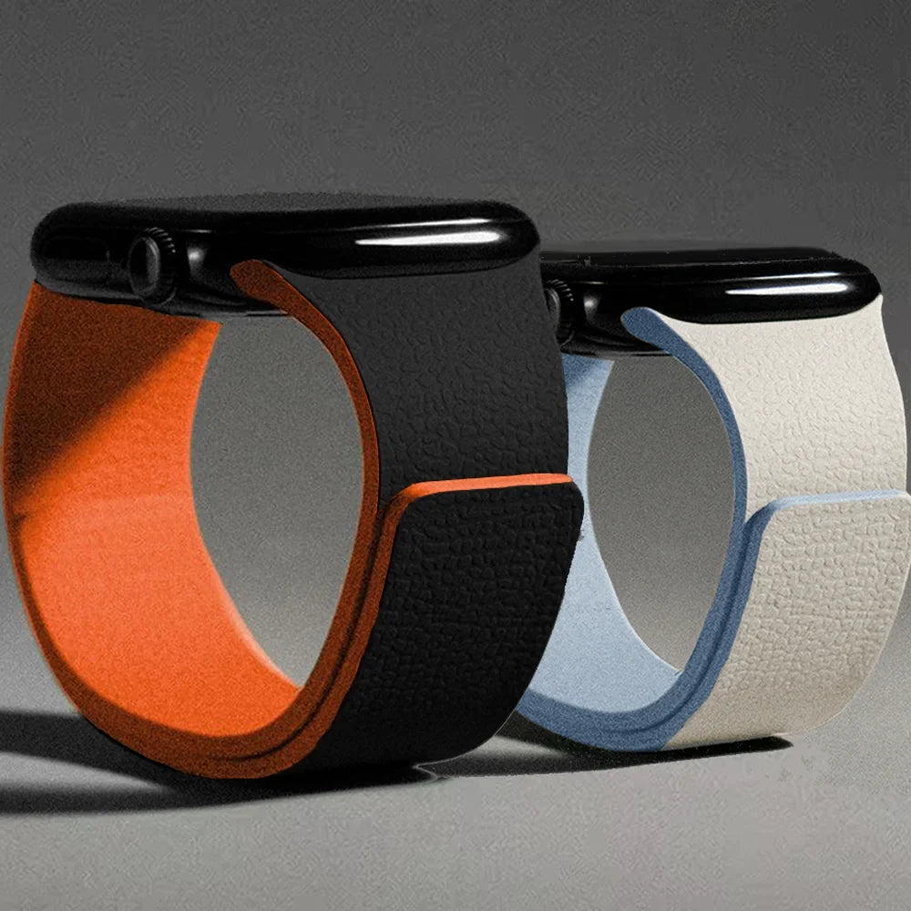 Bracelet de remplacement pour Apple Watch en silicone magnétique