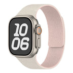 Bracelet de remplacement pour Apple Watch en silicone magnétique blanc rose