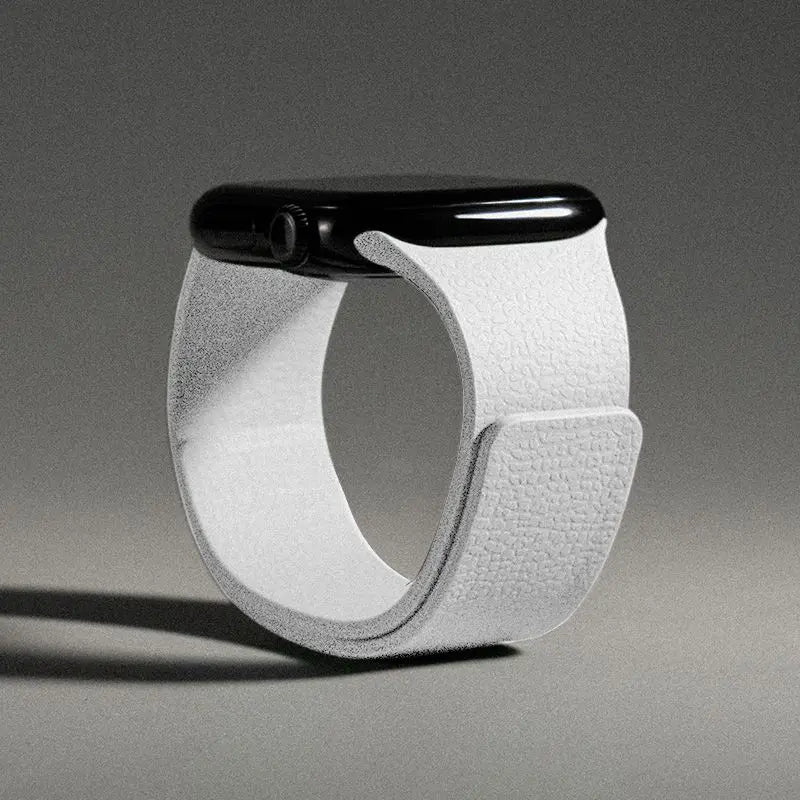 Bracelet de remplacement pour Apple Watch en silicone magnétique blanc