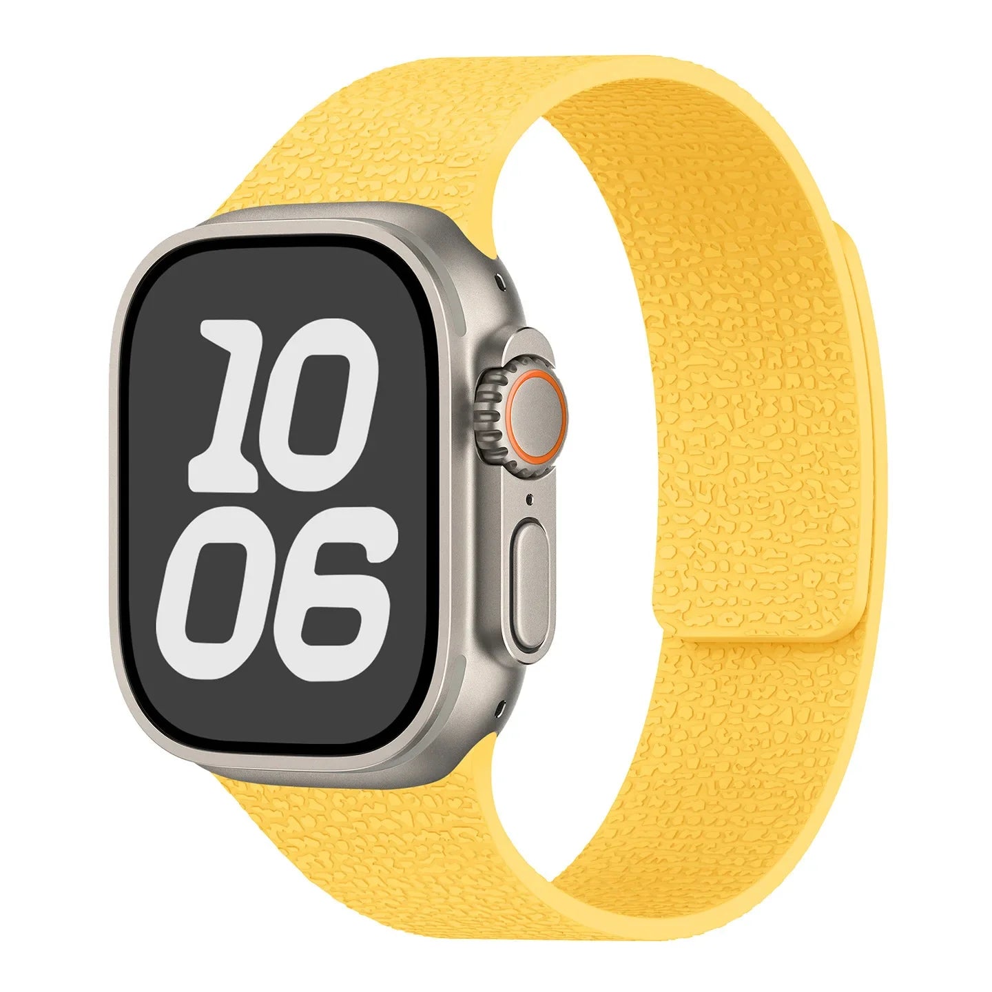 Bracelet de remplacement pour Apple Watch en silicone magnétique jaune