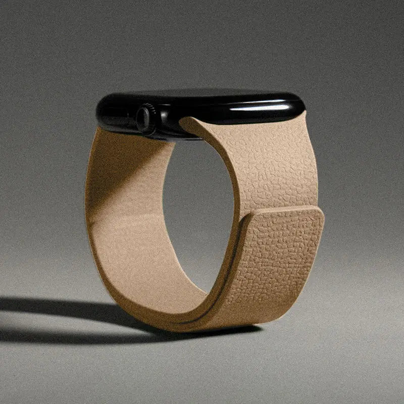 Bracelet de remplacement pour Apple Watch en silicone magnétique marron