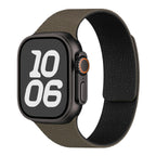 Bracelet de remplacement pour Apple Watch en silicone magnétique marron noir