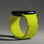 Bracelet de remplacement pour Apple Watch en silicone magnétique jaune fluo