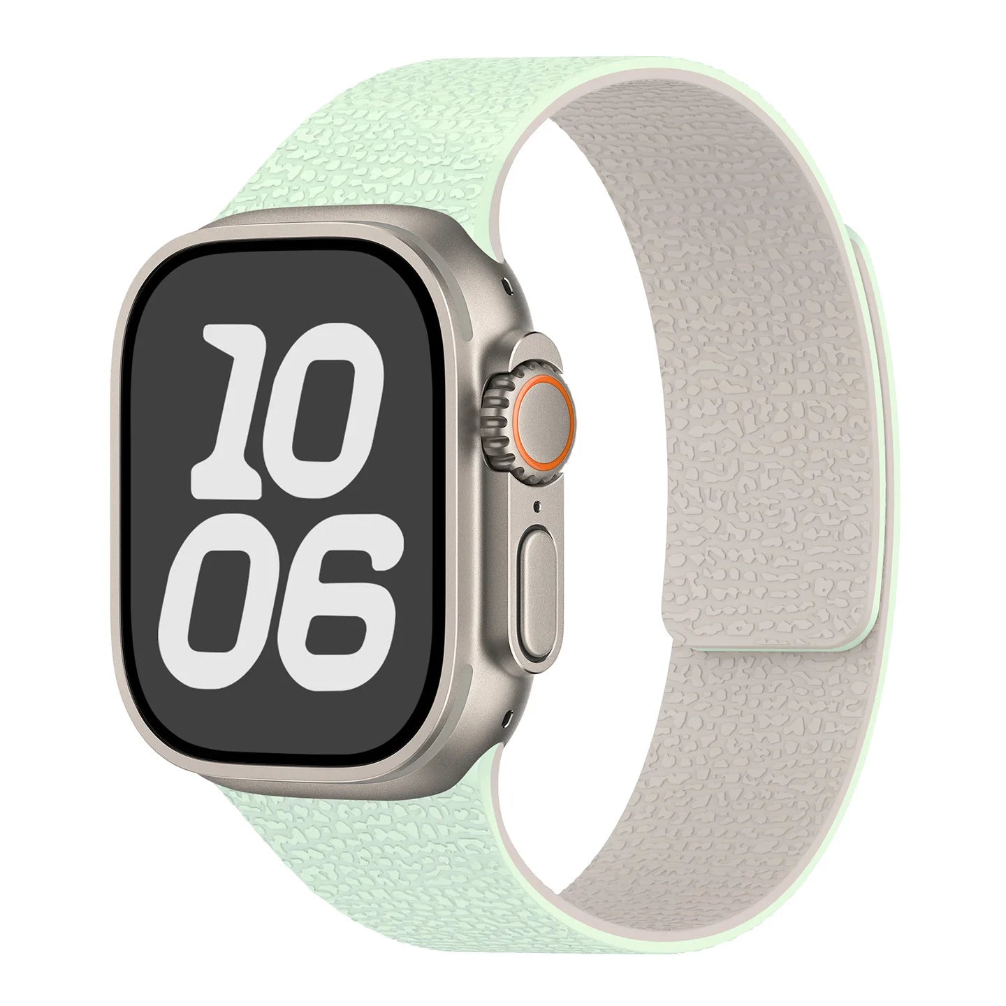 Bracelet de remplacement pour Apple Watch en silicone magnétique vert menthe blanc