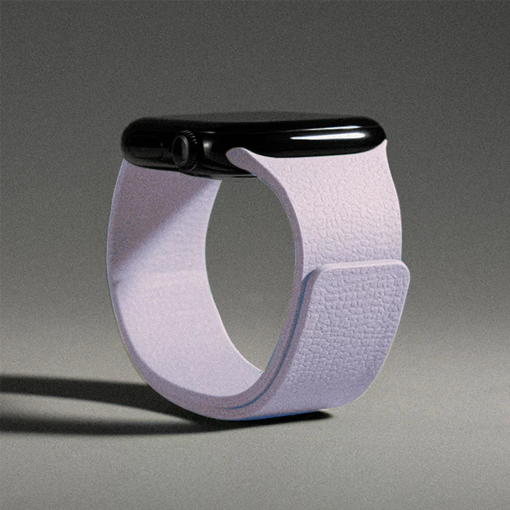 Bracelet de remplacement pour Apple Watch en silicone magnétique violet