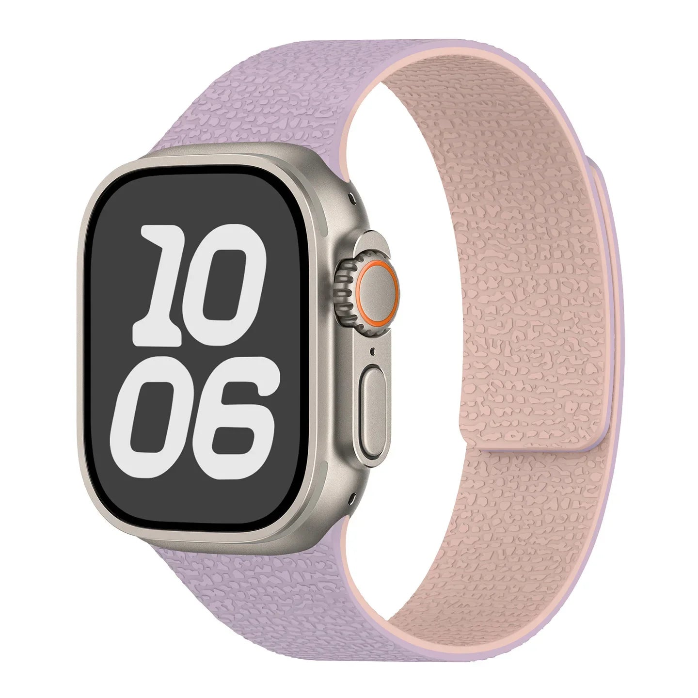 Bracelet de remplacement pour Apple Watch en silicone magnétique violet rose