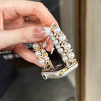 Bracelet de remplacement pour Apple Watch en strass et perles or et perle