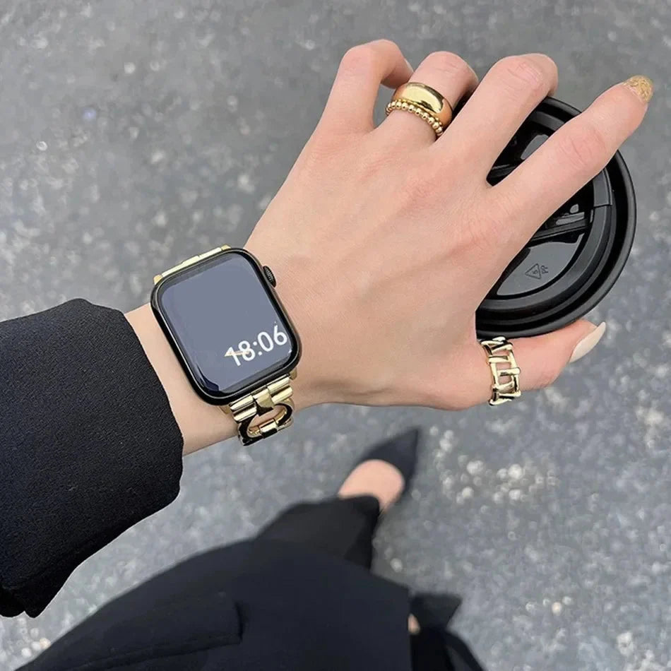 Bracelet de remplacement pour Apple Watch pour femme or