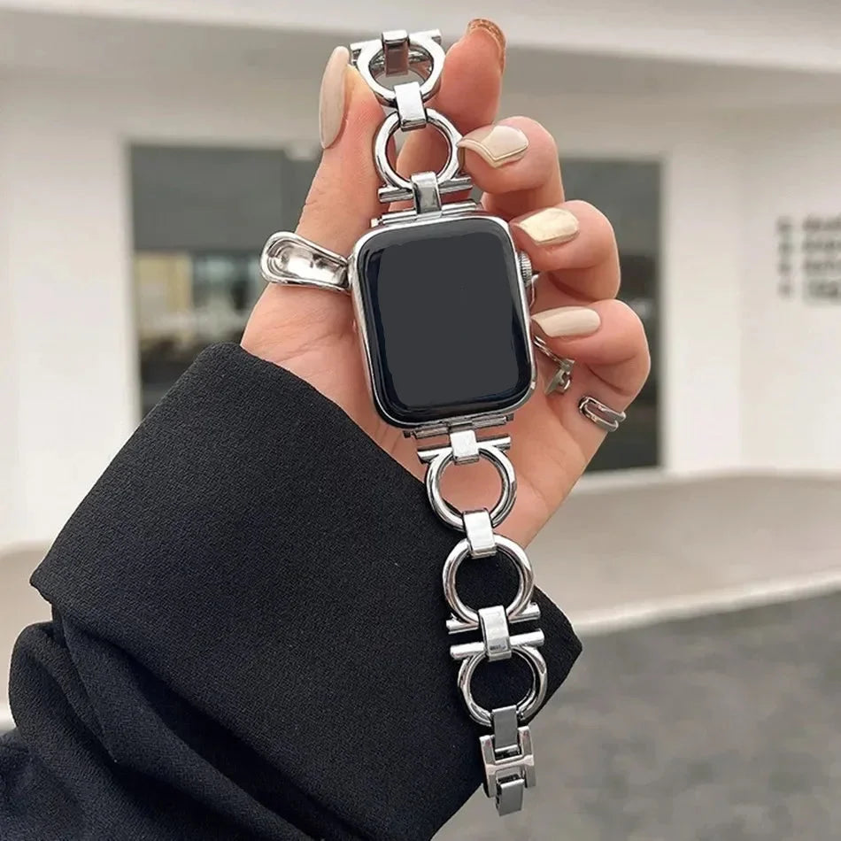 Bracelet de remplacement pour Apple Watch pour femme argent