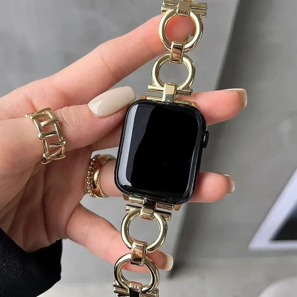 Bracelet de remplacement pour Apple Watch pour femme  or