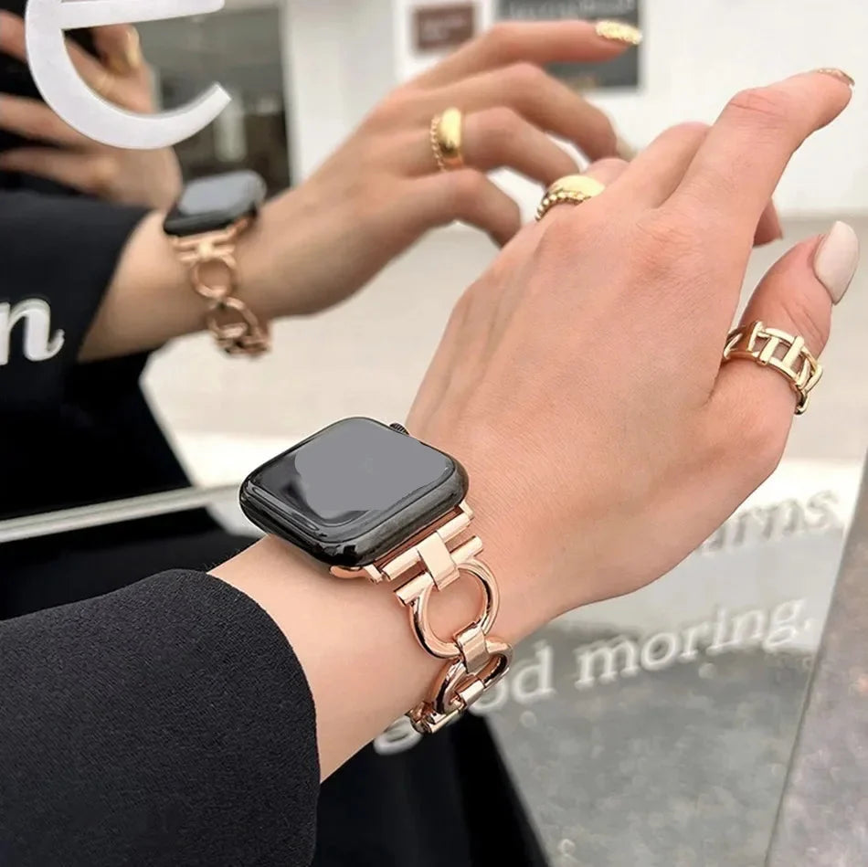 Bracelet de remplacement pour Apple Watch pour femme or rose