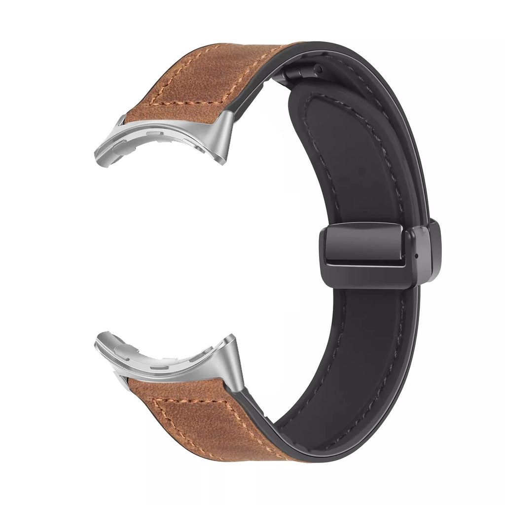 Bracelet de remplacement pour Google Pixel Watch 1, 2, 3, 4, 41 mm, 45mm,en cuir marron 