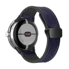 Bracelet de remplacement pour Google Pixel Watch en cuir bleu