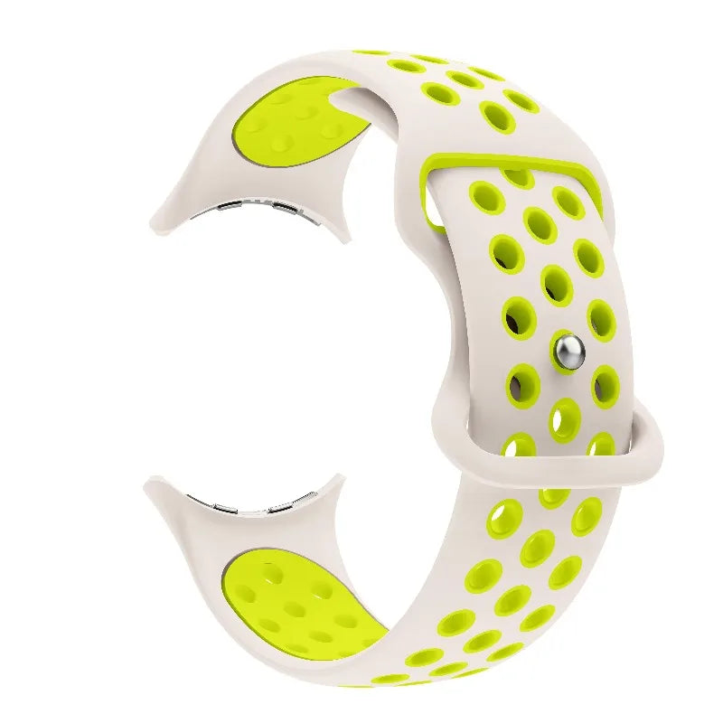 Bracelet de remplacement pour Google Pixel Watch 1, 2, 3, 4 41mm 45mm  blanc et vert