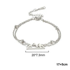 Bracelet Double avec Pendentif Montagne