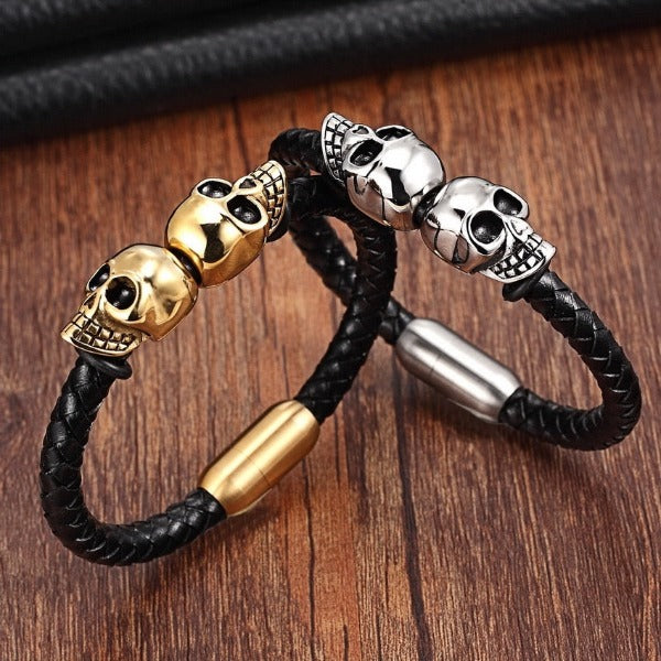 Double Skull Head Bracelet