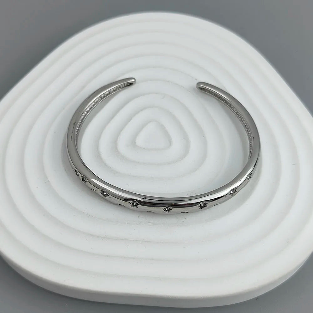 Elegant Bracelet with Silver Starry Skies