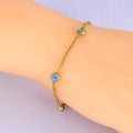 Elegant Bracelet Against the Turkish Evil Eye Gold