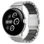 Bracelet en acier inoxydable pour Google Pixel Watch 3, 4, 45mm  argent et noir