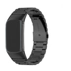Bracelet en acier pour montre Fitbit Charge 5, Charge 6 noir
