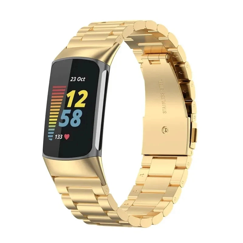 Bracelet en acier pour montre Fitbit Charge 5, Charge 6 or