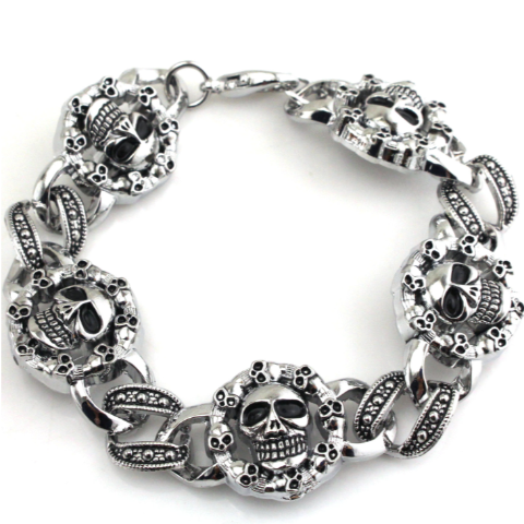 Steel Skull Bracelet