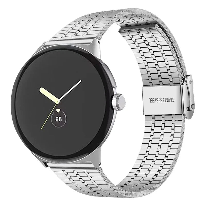 Tempered Steel Mesh Bracelet Smartwatch Google Pixel Watch 1 & 2 silver