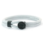 Cord Bracelet with Black Compass Grey Wind Rose