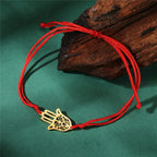 Bracelet en corde avec main de Fatma arabe or