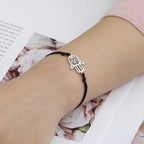 Bracelet en corde avec main de Fatma arabe argent