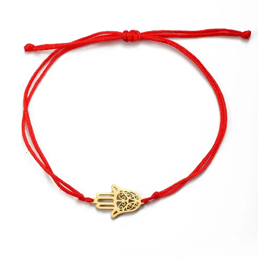 Bracelet en corde avec main de Fatma arabe or
