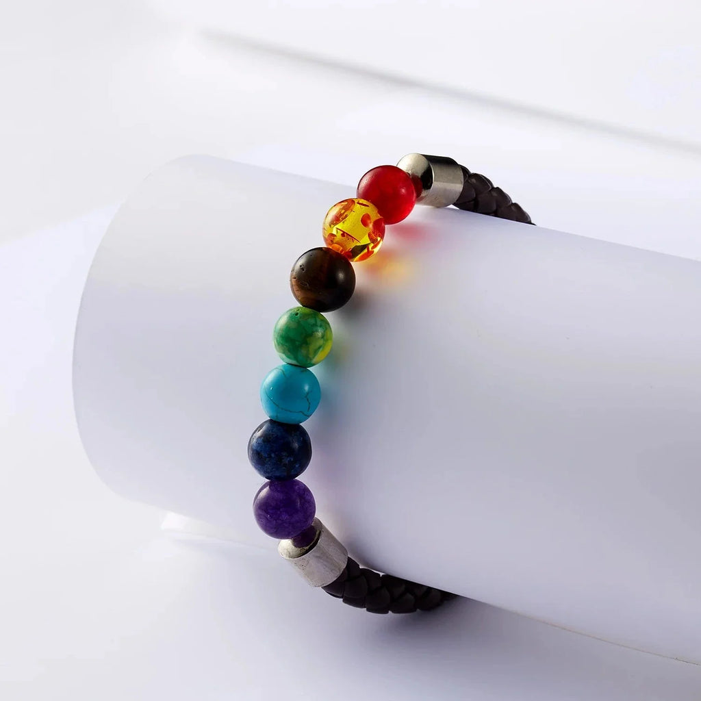 Rope and Stones Bracelet 7 Chakras